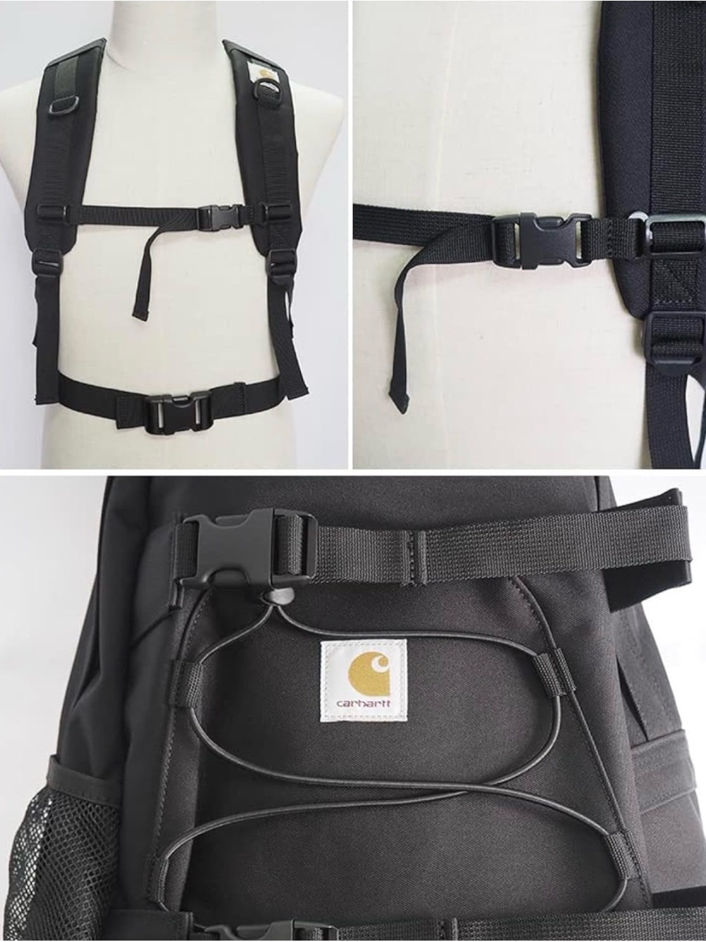 Carhartt Black Tactical-Style Backpack with Logo Patch - Picture 4 of 4